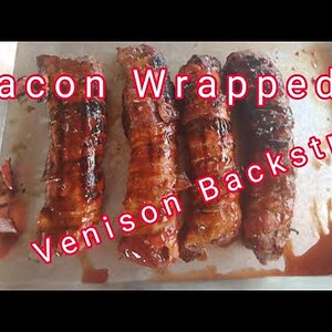 Smoked bacon wrapped venison backstrap