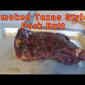 How to smoke a pork butt Texas style