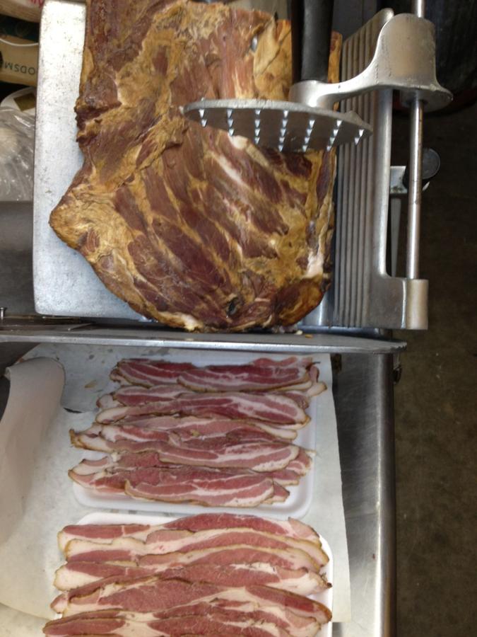 bacon cured and smoked at Brookside Barn & Farm Ux