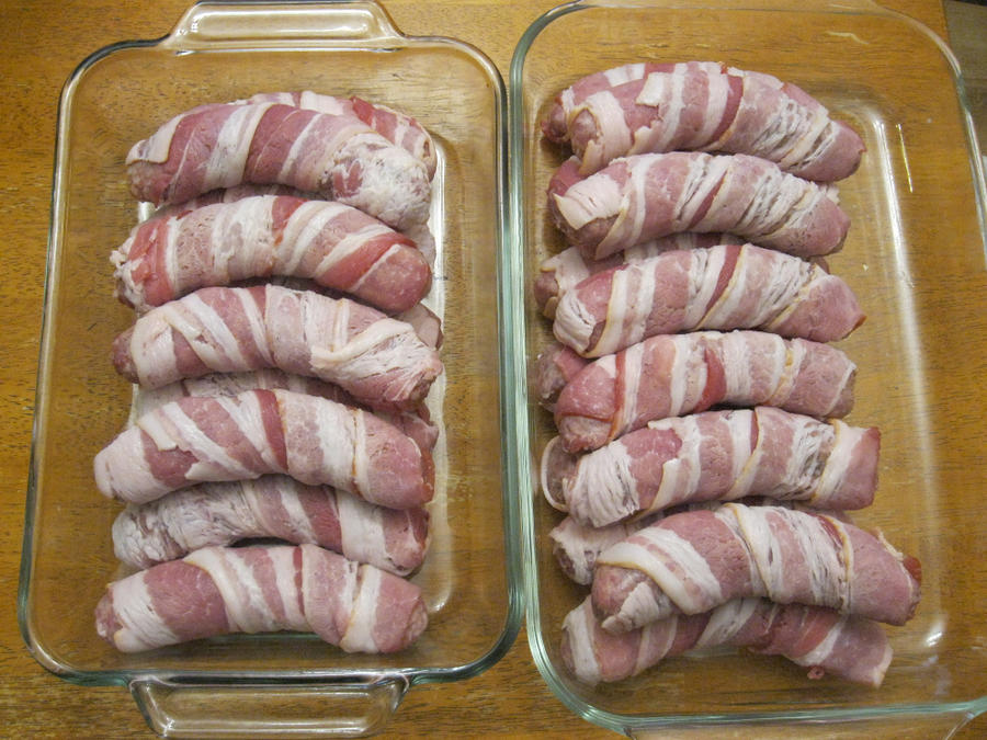 bacon wrapped brats.JPG