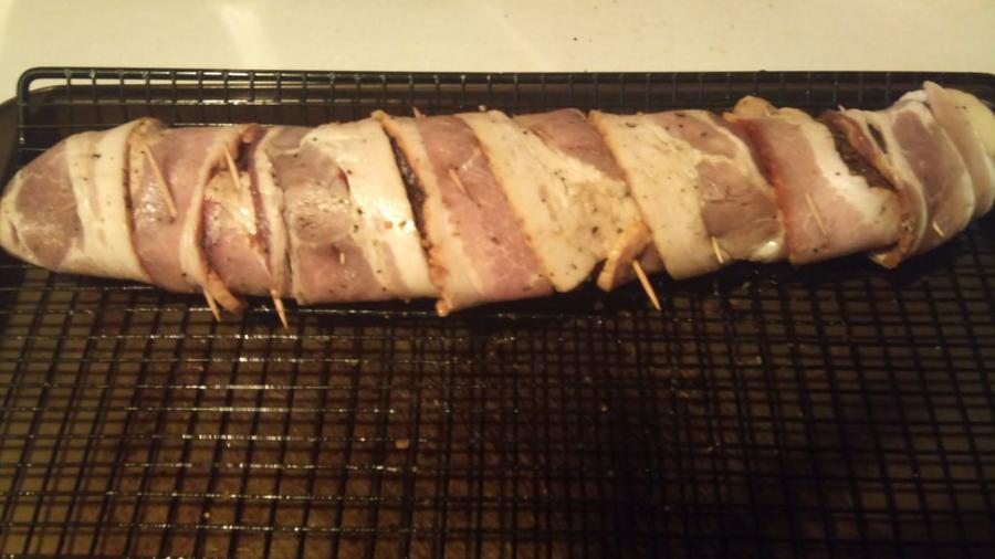 DSC_0681 Marinated Bacon Wrapped Venison Tenderloi