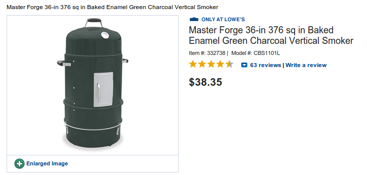 Master Forge 36-in 376 sq in Baked Enamel Green Ch